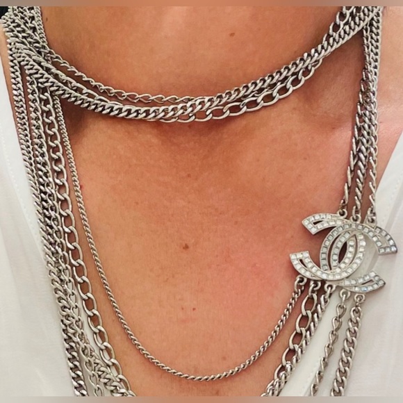 Chanel CC Multi-Strand Long Chain Necklace - Picture 1 of 10